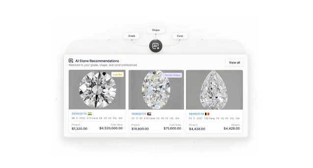 AI Stone Recommendations platform preview