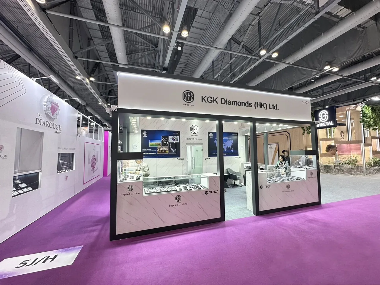 KGK Diamonds Hong Kong exhibition booth