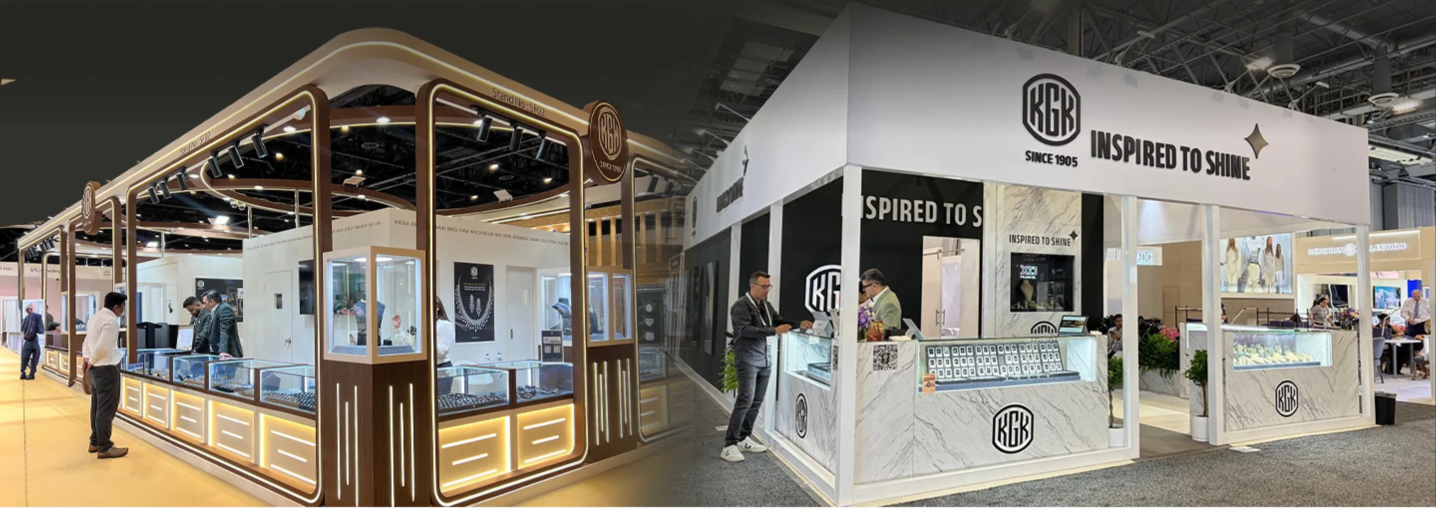 KGK exhibition booths showcasing natural diamonds